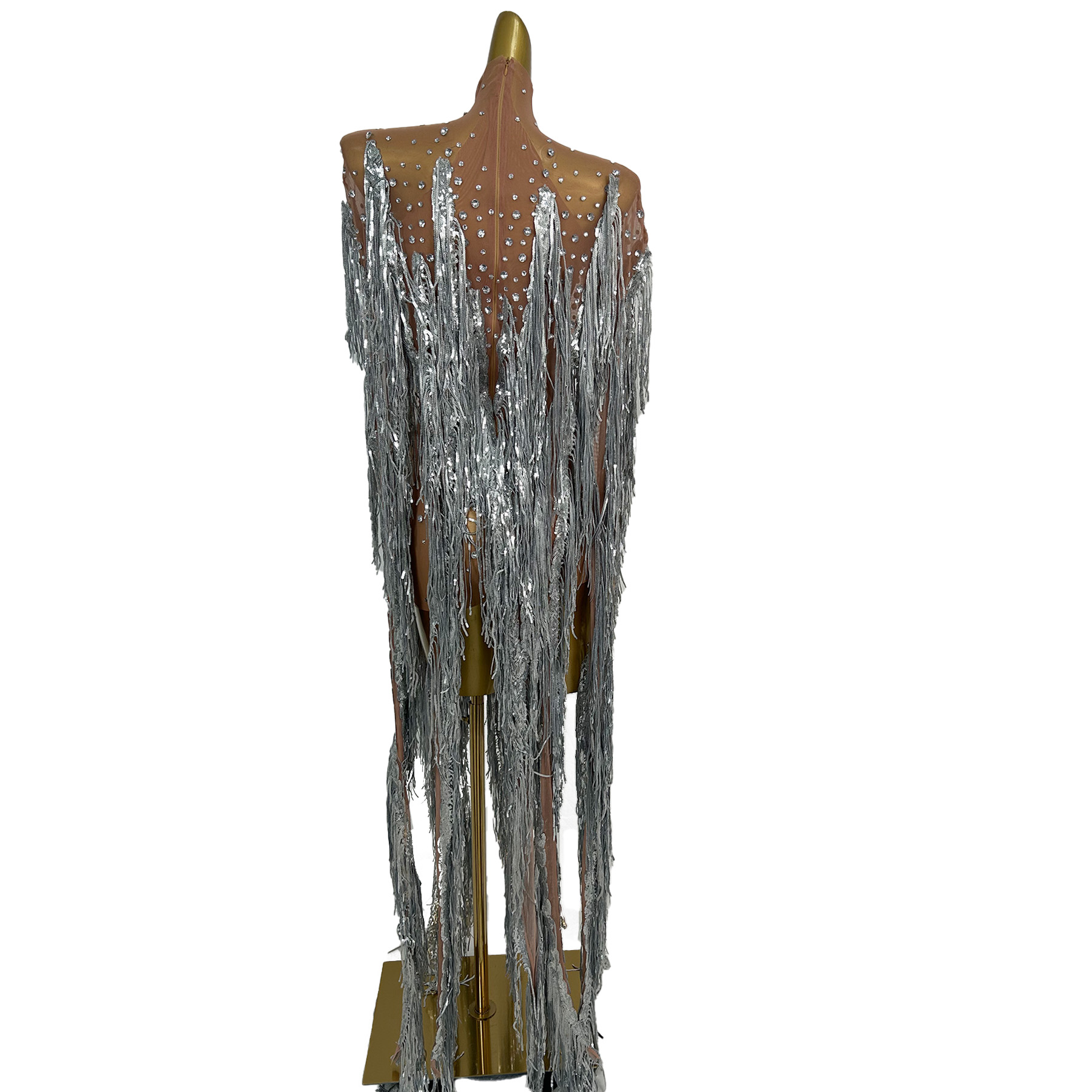 yusanBar See Through Mesh Outf - Sparkly Rhinestone Club Party Dress recension och pris